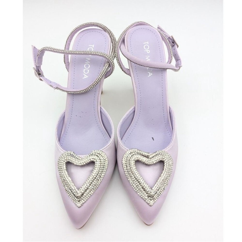 TOP Moda Purple Heels Elegant Design Size 6.5